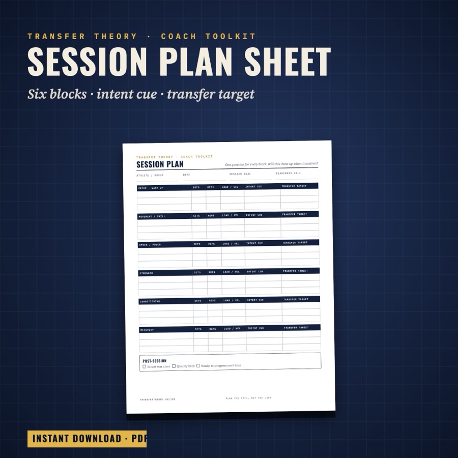 Session Plan Sheet