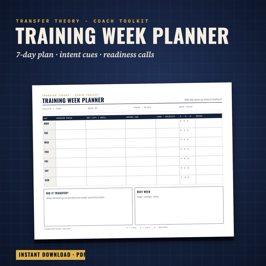 Training Week Planner